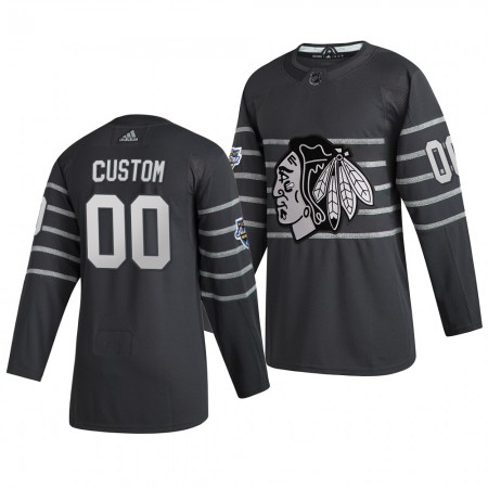 Chicago Blackhawks Personalizado Grijs Adidas 2020 NHL All-Star Authentic Shirt - Mannen